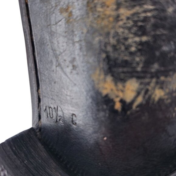 Vintage Barletta Handmade Italian Dress Shoes Mens 10.5C Black Leather Loafers - Picture 11 of 13